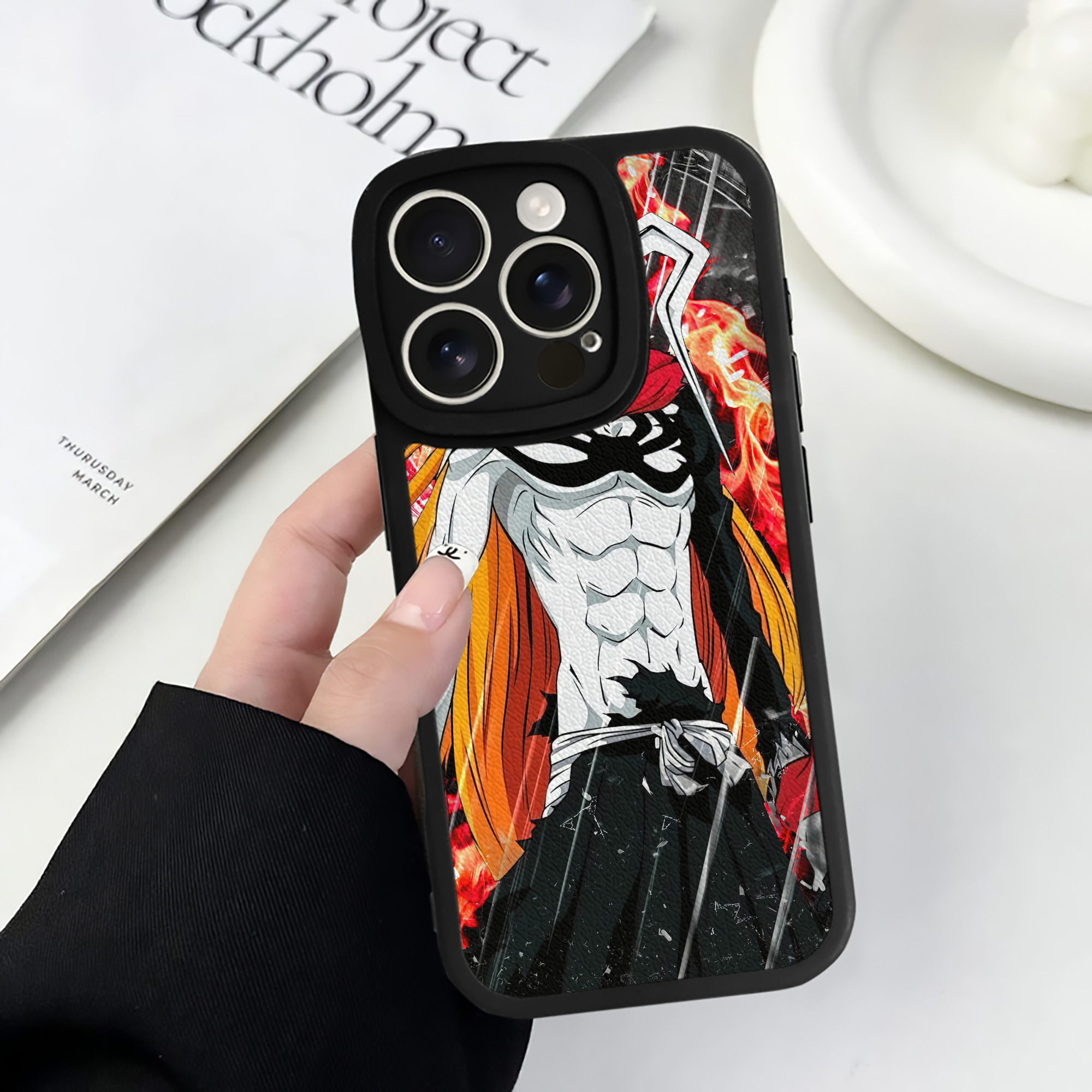 （画像用） ブリーチ BLEACH 【iPhone 16シリーズ対応】シリコンスマホケース（レザー調） 材質：シリコン